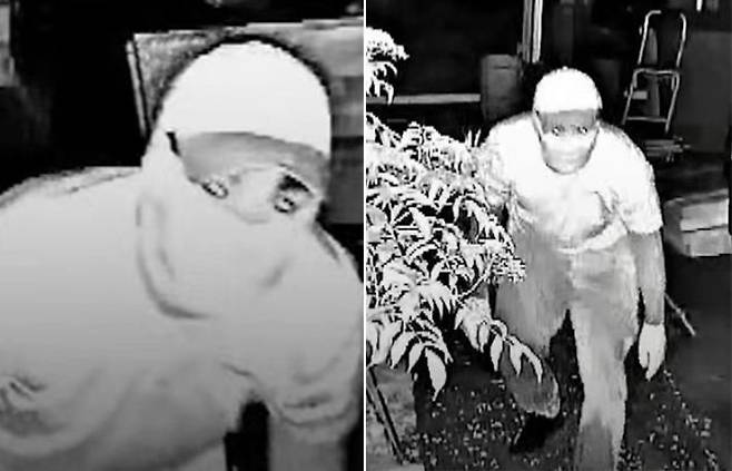 경찰이 공개한 CCTV 속 범인 모습. 사진=경남경찰청 제공