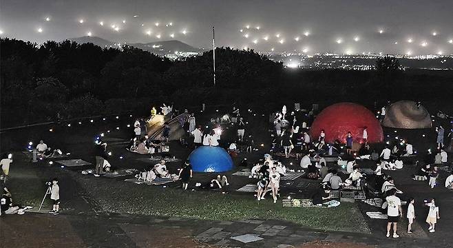 지난해 별똥별 야외 관측 행사 현장 / 사진=제주시