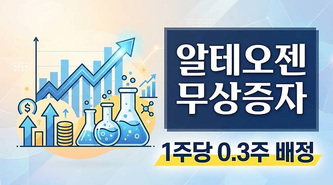 알테오젠 무상증자 30퍼센트 내 주식은 어떻게 되나 일정 의미 총정리 썸네일