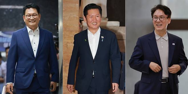더불어민주당 송영길·정청래 당대표 후보. 연합뉴스