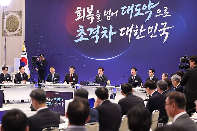 6월29일 이재명 대통령이 청와대에서 열린 3대 메가프로젝트 국민보고회에서 발언하고 있다.ⓒ청와대통신사진기자단