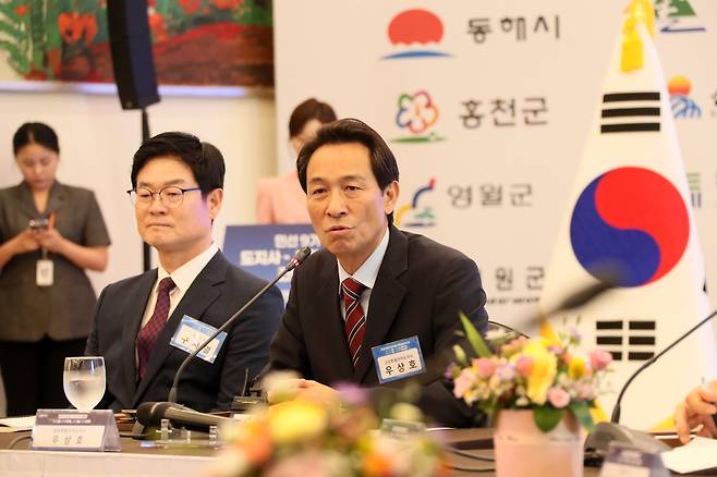 인사말 하는 우상호 도지사 [강원도 제공.재판매 및 DB 금지]