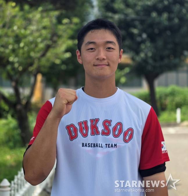 덕수고 포수 설재민이 최근 스타뉴스와 만나 인터뷰했다. /사진=김동윤 기자