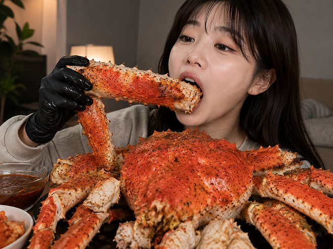 먹방 유튜버 가상 이미지 [챗GPT AI로 제작]