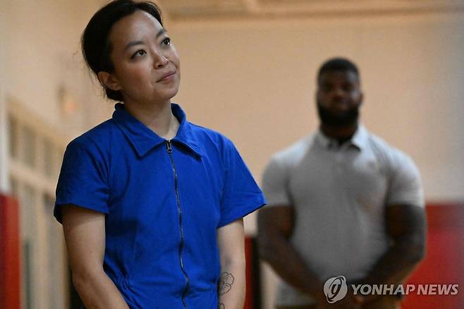 지난 2일(현지시간) 미 위스콘신주 밀워키에서 유세 중인 프란체스카 홍 미 위스콘신주 하원의원 [AFP=연합뉴스 자료사진. 재판매 및 DB 금지]
