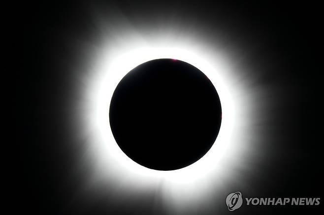 2024년 미국 텍사스에서 보인 개기일식 [AP=연합뉴스 자료사진. 재판매 및 DB 금지]