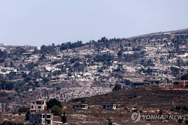 이스라엘의 공격으로 황폐화된 레바논 남부 [AFP=연합뉴스자료사진 재판매 및 DB 금지]