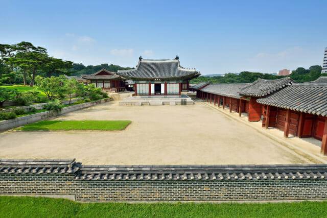 독립유공자 초청 기획 행사 '기억의 예우'가 열리는 창경궁 문정전 권역 전경.