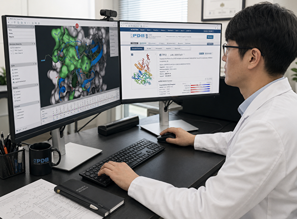 경기도경제과학진흥원 연구원이 차세대 비만치료제 후보물질을 찾고 있다. [사진=경기도경제과학진흥원]
