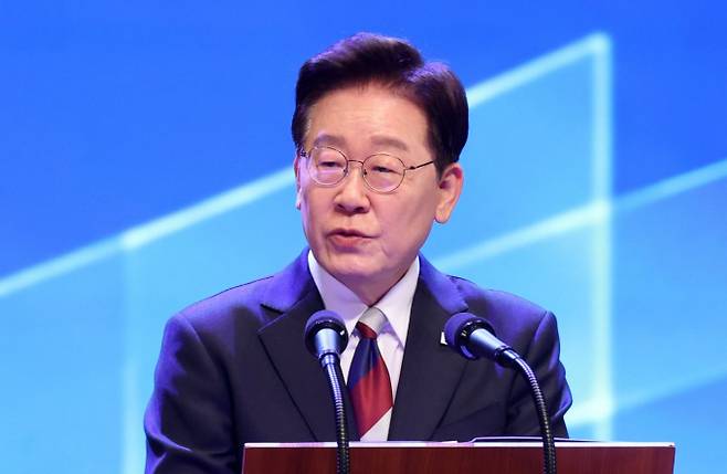 이재명 대통령이 지난 15일 서울 종로구 세종문화회관에서 열린 제81주년 광복절 경축식에서 경축사를 하고 있다. /사진=뉴스1