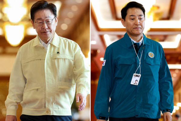 이재명 대통령(왼쪽)과 오세훈 서울시장. 연합뉴스