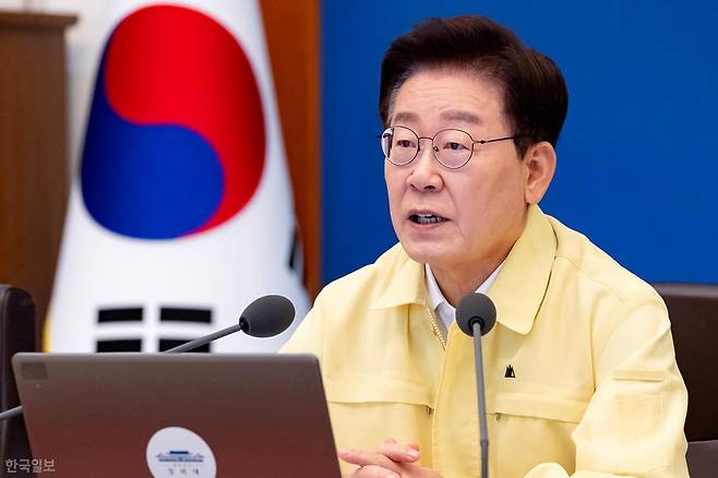이재명 대통령이 18일 청와대에서 열린 을지1 및 제36회 국무회의에 참석해 발언하고 있다. 왕태석 선임기자