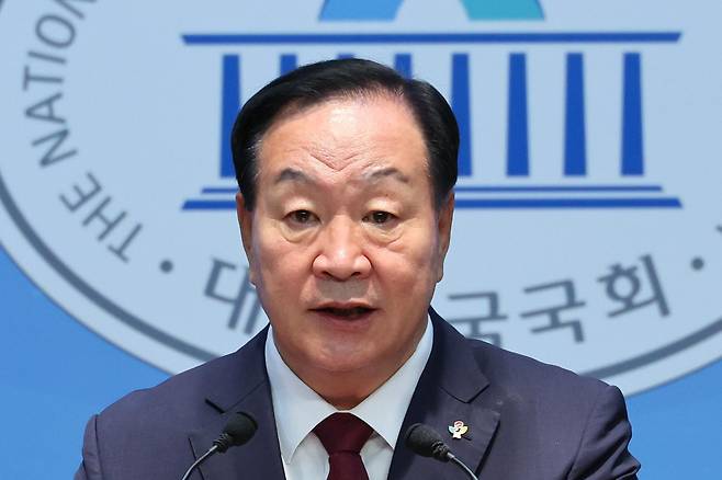 국민의힘 한기호 의원이 지난달 6일 서울 여의도 국회 소통관에서 육군사관학교 폐교 반대 기자회견을 하고 있다. 뉴스1