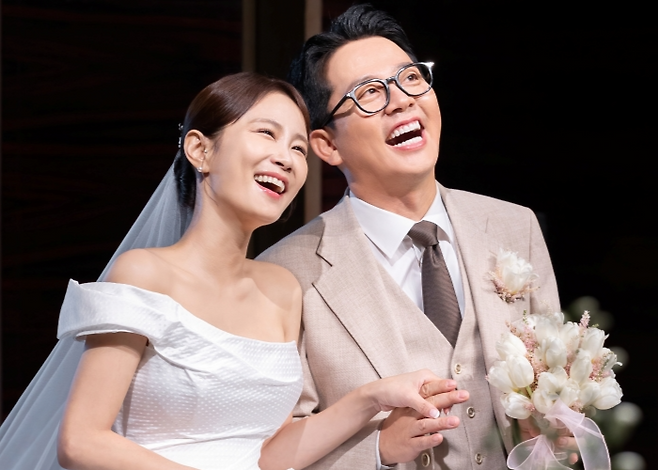 코미디언 김지민과 김준호.[뉴시스]