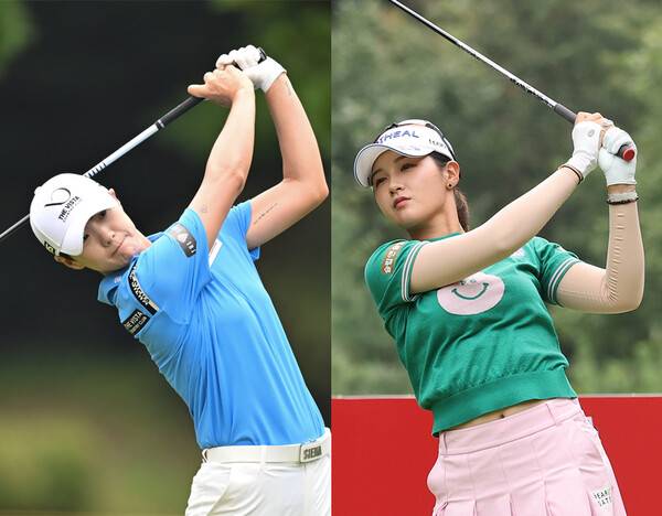 2026년 한국여자프로골프(KLPGA) 투어 메이저 대회인 BC카드·한경 제48회 KLPGA 챔피언십에 출전한 박성현, 박현경 프로가 1라운드에서 경기하는 모습이다. 사진제공=KLPGA (사진을 무단으로 사용하지 마십시오.)