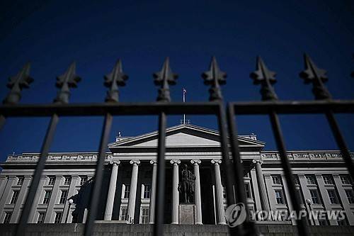 미국 워싱턴DC의 재무부 청사 [AFP=연합뉴스 자료사진. 재판매 및 DB 금지]