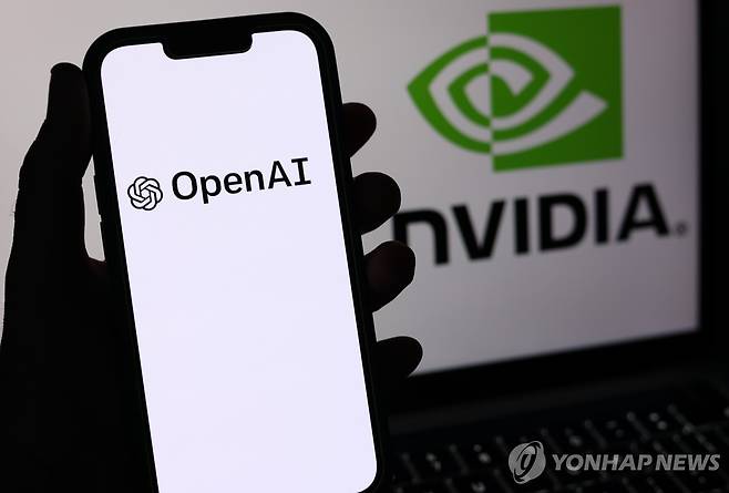 오픈AI와 엔비디아 로고 [EPA=연합뉴스 자료사진. DB 및 재판매 금지]