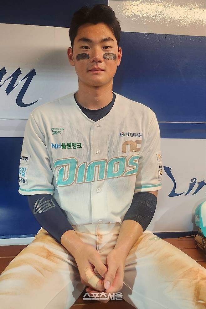 김주원이 21일 삼성과 경기 후 만나 인터뷰를 하고 있다. 창원=김민규 기자 kmg@sportsseoul.com