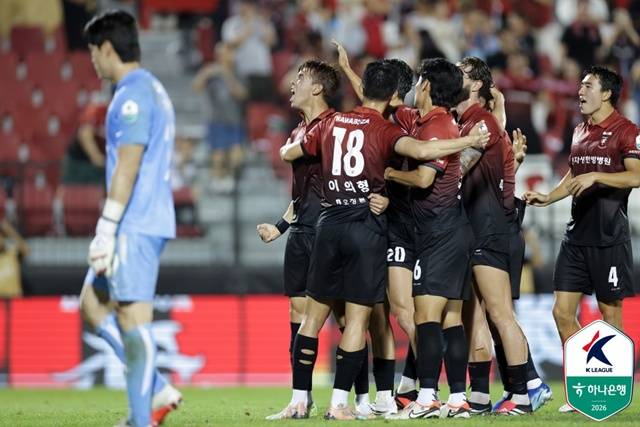 부천FC의 골 세리머니. /사진=한국프로축구연맹 제공