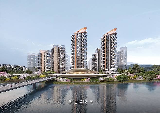 올림픽훼밀리타운 조감도. 해안건축 제공.