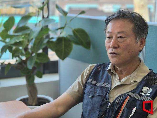장석식 남제주빛드림에너지 대표가 아시아경제와 인터뷰하고 있다. 강희종기자