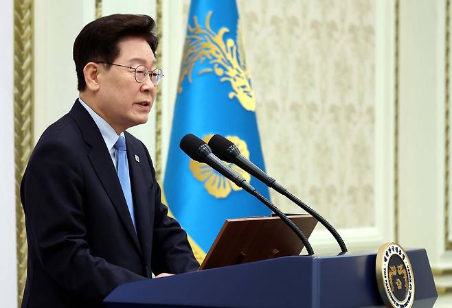 이재명 대통령이 27일 청와대에서 열린 시장·군수·구청장 초청 오찬 간담회에서 발언을 하고 있다. 2026.08.27. 뉴시스