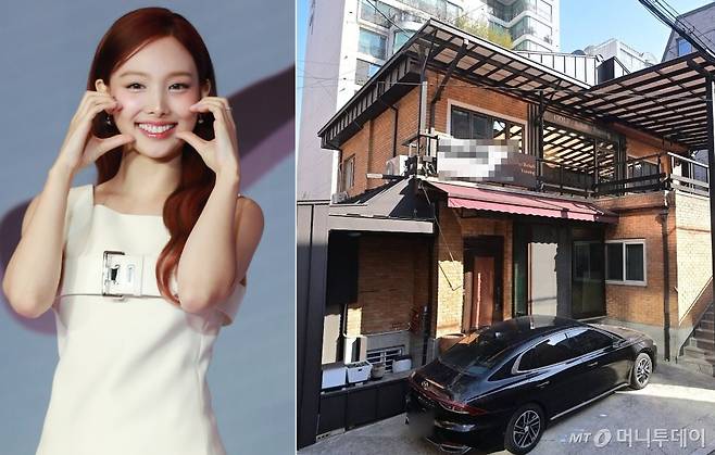 그룹 트와이스 나연이 서울 논현동 고급주택에 이어 청담동 95억 건물(사진 오른쪽)을 매입했다. /사진=머니투데이 사진DB, 네이버지도