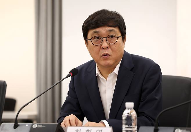 암표 방지 민·관 합동 점검 회의 최휘영 문화체육관광부 장관이 28일 서울 종로구 국립현대미술관 서울관에서 열린 암표 방지 민·관 합동 점검 회의에서 모두 발언하고 있다. [문화체육관광부 제공. 재판매 및 DB금지]
