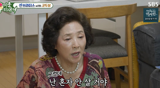 고두심 재혼 가능성 미우새 방송 화면