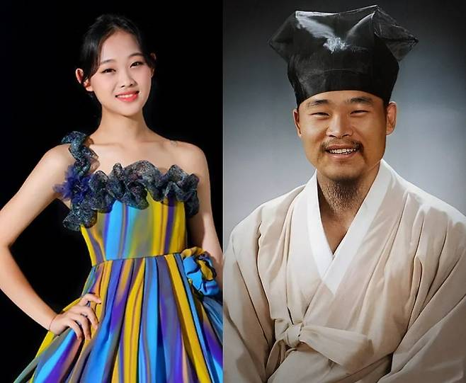 ‘청학동 훈장’ 김봉곤(우)과 둘째 딸 진소리(좌)