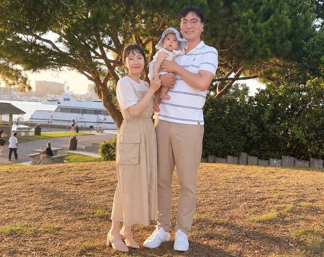 김건조 아워홈 미국 법인장 가족. 한화M&S 제공.