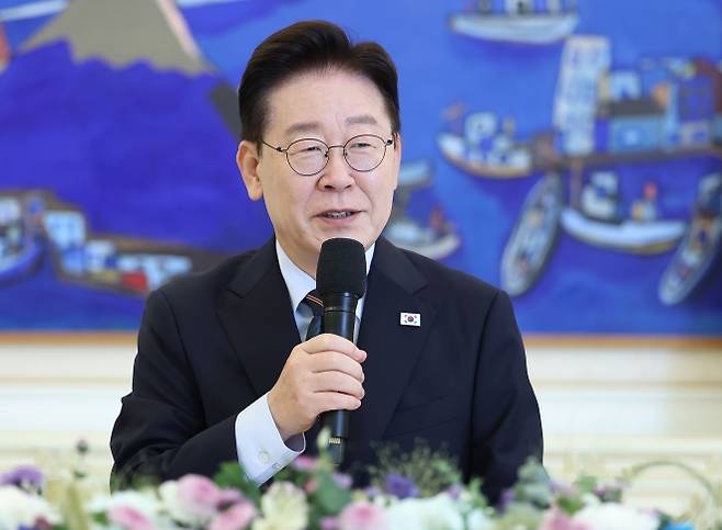 이재명 대통령이 4일 청와대에서 열린 시민사회 초청 간담회에서 인사말을 하고 있다. 2026.9.4. 연합뉴스