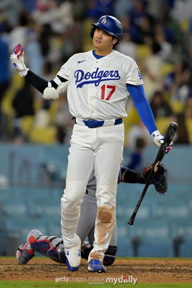MLB LA 다저스 오타니 쇼헤이는 4~5일(한국시각) 소속팀 경기에 이틀 연속 선발 라인업에서 제외됐다./게티이미지코리아