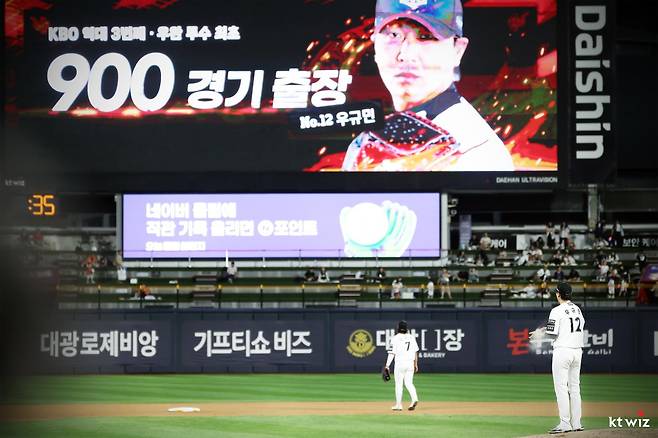 KT 우규민이 3일 수원 한화전서 900경기 출장을 달성했다. 사진제공｜KT 위즈
