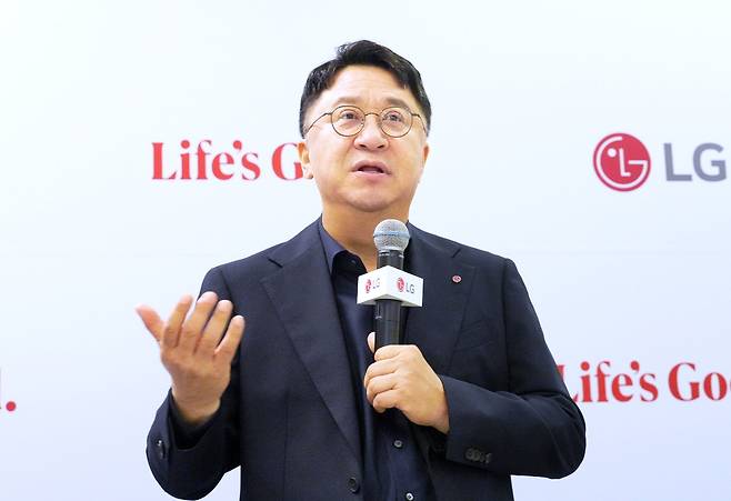 'IFA 2026' 기자간담회에서 발언하는 백승태 LG전자 HS사업본부장(부사장) [LG전자 제공. 재판매 및 DB 금지]