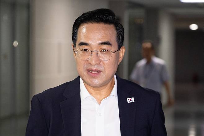 박홍근 기획예산처 장관이 지난달 20일 서울 여의도 국회 의원회관에서 열린 미래대응기금 관련 당정협의에 참석하고 있다. 뉴스1