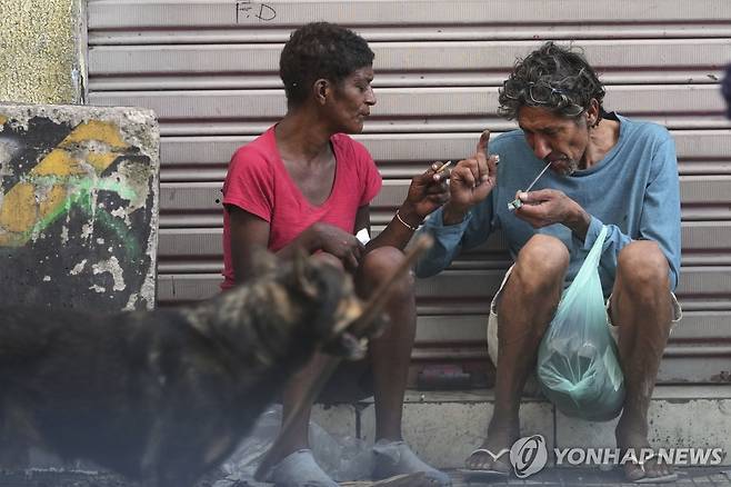 브라질 상파울루의 마약 중독자 모습 [AP Photo]