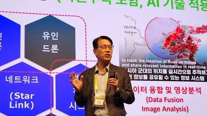 김상희 KAIST 을지연구소 교수는 현대전의 변화를 ‘정보’와 ‘가격 비대칭’에서 찾았다. 과거처럼 병력과 화력의 규모만으로 상대의 전투력을 가늠하기 어려워졌고, 비교적 저렴한 무인체계를 대량으로 투입해 고가의 전략 자산을 위협하는 방식이 현실이 됐다는 것이다. (사진=테크42)