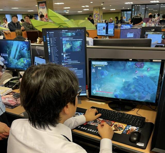 200석 이상 마련된 게임제작스튜디오 현장. 사진=청강문화산업대
