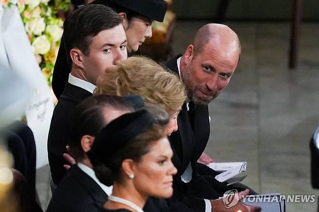 하랄 5세의 장례식에 참석한 윌리엄 영국 왕세자 [NTB/Lise Aserud via REUTERS. 로이터=연합뉴스. 재판매 및 DB 금지]