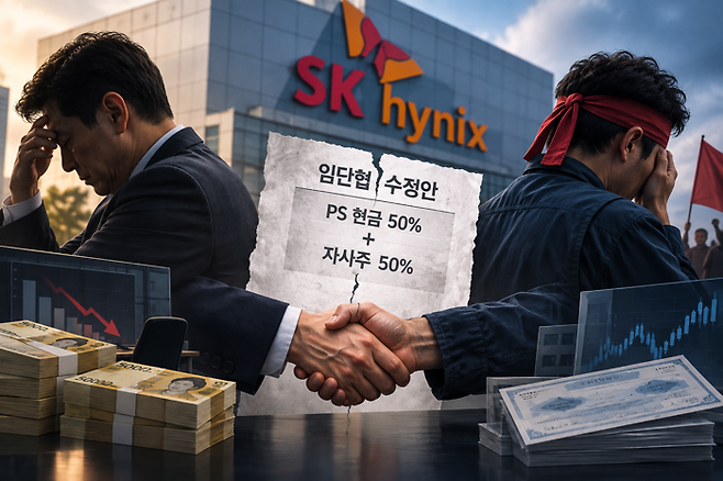 SK하이닉스  올해 임단협 과정이 대체로 마무리 국면에 접어들었다. 사진=AI(챗GPT) 생성