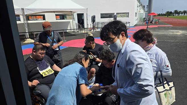 제주 서귀포 강창학종합경기장 스포츠약국. 사진=한상인 기자.&nbsp;