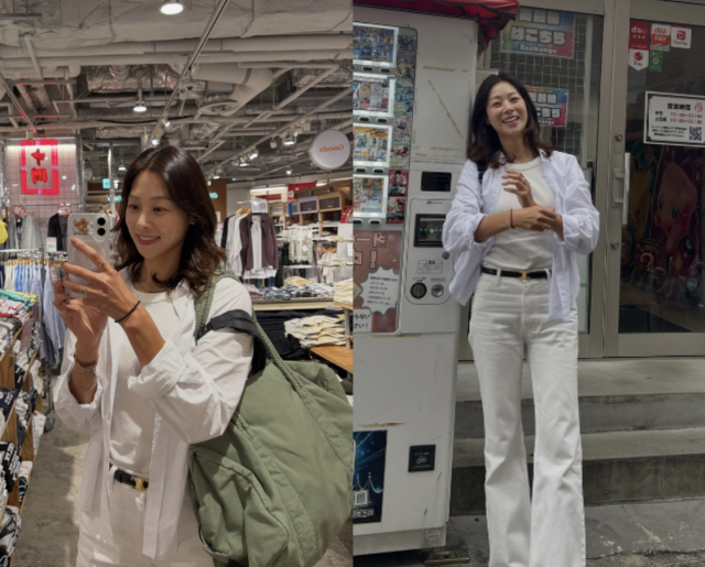 장신영이 일본 여행을 즐기며 한층 밝아진 근황을 공개했다. / 장신영 SNS