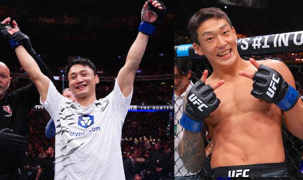 최두호(왼쪽)와 유주상. 사진=UFC