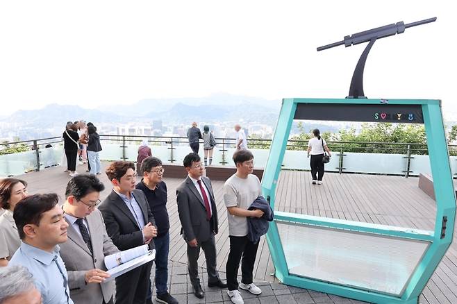 서울시 G3기획위, 남산 곤돌라 상부 현장점검 [연합뉴스]