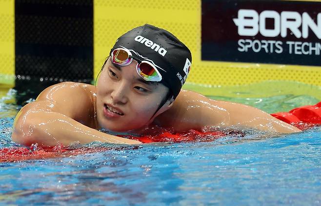 22일 도쿄 아쿠아틱스 센터에서 열린 2026 아이치·나고야 아시안게임 남자 1500m 자유형 결승전에서 김우민이 8위로 결승선을 통과 후 아쉬워하고 있다. 2026.9.22 ⓒ 뉴스1