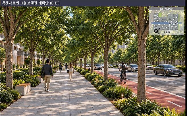 서울 양천구 목동9단지 그늘보행권 계획안. [사진 서울시]