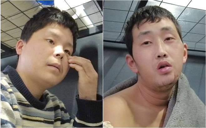 북한군 포로 백모(21 ·왼쪽)씨와 정찰·저격수 리모(26)씨./정철환 특파원