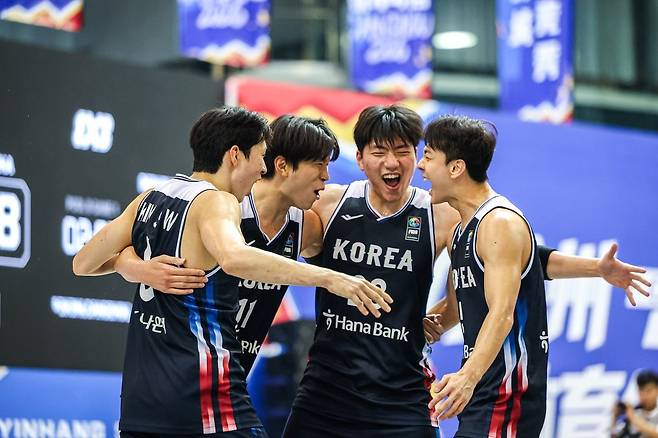 한국 남자 3대3 농구 대표팀. 사진 대한민국농구협회