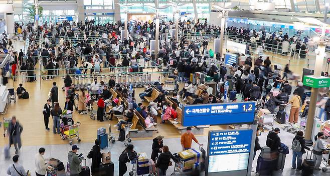 인천공항 제1여객터미널 3층 출국장. /인천일보 DB